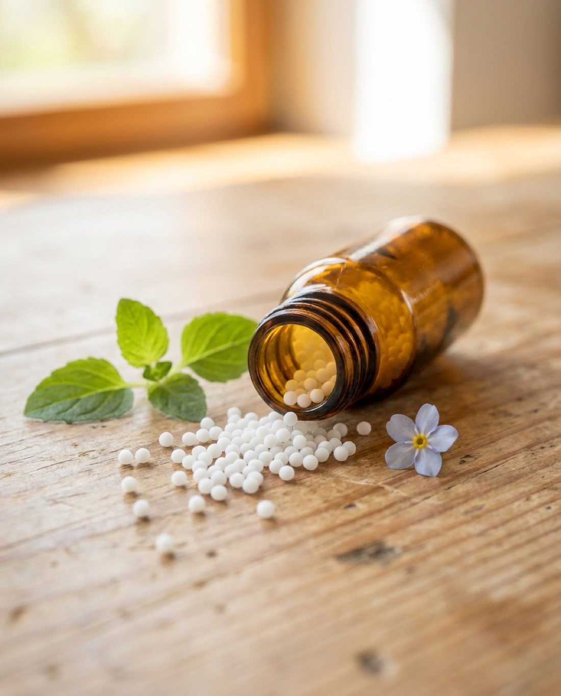 Grânulos de medicamento homeopático
